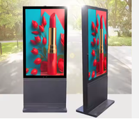 Afficheur numérique extérieur sur pied de 50 pouces, écran LCD simple face, écran tactile anti-reflet pour la libre-service en métro