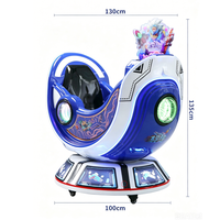 Manège pour enfants à monnayeur, voiture spatiale, machine de jeu vidéo à mouvement 3D pour centre de divertissement