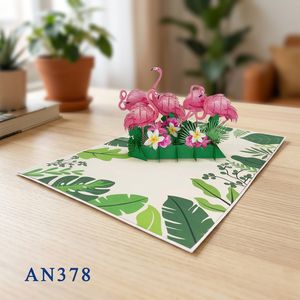 Cartes 3D Pop-up Personnalisées, Cartes de Vœux, Enveloppes, Vente en Gros, Exportation Vietnam, Cartes Souvenirs Artisanales Thème Animaux, Papier pour les Fêtes - Product Image 5