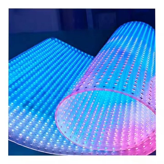 Soft Flexible Rollable LED Display Screen Transparent LED Film Display Rolling LED Screen Adhesive LED Film Panel Video Wall