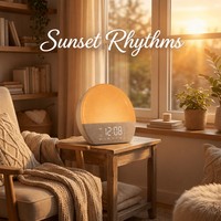 Réveil numérique intelligent analogique de bureau avec lumière d'aube, machine à bruit blanc pour le sommeil des bébés, conçu avec précision