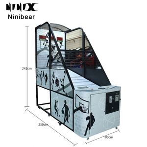 Indoor Sports Arcade Game Machine Coin Operated Basketball Shooting Simulator with Hoop for Children Aged 6+ Years for Home Use - Product Image 5