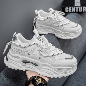 Chaussures respirantes pour hommes, tendance et polyvalentes, chaussures de sport à semelle épaisse augmentant la taille, chaussures décontractées - Product Image 6