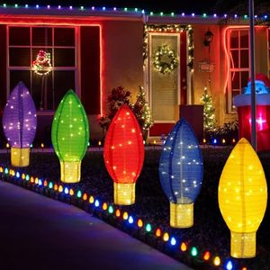 Luces De Navidad Retro Vintage: 40 Bombillas Multicolor (Cable Negro De 7m) - Estilo Hielo