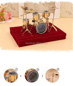 Mini <b>drum</b> set model figurine - BJD realistic effect <b>drum</b> gift - Percussion <b>drum</b> set musical instrument - Musical gift - Product Image 2