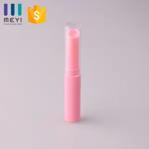 Новый дизайн 3 г тонкая форма на заказ розовая пластиковая полипропиленовая трубка для бальзама для губ
