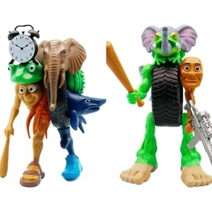 Boîte aveugle en PVC fait à la main Shanghai Jing Gold Edition Poupée Monstre Fusion Bâton en bois Personnes Éléphant Requin Jouet Figure Statues - Product Image 5