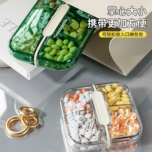 High Transparency Large Capacity Palm Size Medicine Box With 8 Grids For Daily Medication Storage - Product Image 2