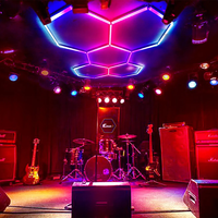 Ventes d'usine Hexagonal Led Lighting Rgb 43W Commercial Rgb Honeycomb Plafonnier pour Gym Bar