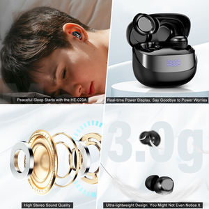 Écouteurs intra-auriculaires sans fil HE-029A personnalisables pour le sommeil, avec bobine dynamique à film de titane de 6 mm et affichage numérique de la puissance - Product Image 5