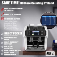 WT-900 Double CIS Compteuse et Trieuse de Billets Multi-Devises avec Détection de Dénomination