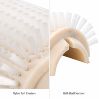 Brosse à rouleau à coque fendue, poils en nylon, brosse cylindrique à clipser, brosse de nettoyage industrielle, taille personnalisée