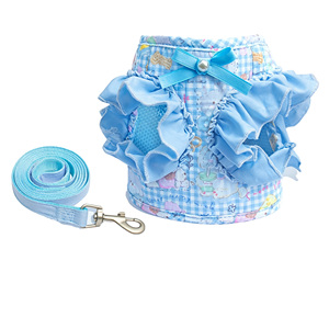 Harnais et laisse pour animaux de compagnie en maille douce et respirante - Ceinture légère et confortable pour chiots et chatons - Product Image 1