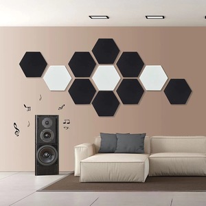 Lot de 12 panneaux acoustiques insonorisants en polyester, design hexagonal, épaisseur 9 mm, pour <span class=keywords><strong>studio</strong></span> de musique, conception de modèle 3D, expédition en 3 jours depuis l'entrepôt américain - Product Image 6