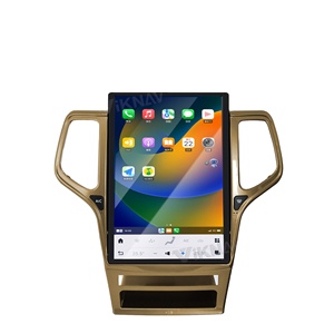 Autoradio Android 14\" per Jeep Cherokee 2009-2012, Schermo Touch, Aggiornamento Android Auto Wireless, Carplay, Navigazione GPS, Lettore Multimediale Oro - Product Image 1