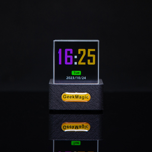 Estación Meteorológica Inteligente WIFI Mini de Escritorio con Pantalla de Fotos en Cubo de Cristal Holográfico, Reloj con Animaciones GIF y Álbum - Product Image 6