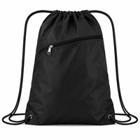 Tas Ransel Serut 17 Warna Custom dengan Kantong Resleting Depan, Tas Olahraga Gym untuk Promosi Tim Sekolah