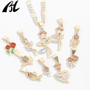 14k सोने की प्लेटेड गुलाब दो रंग की पेलेंट हार महिलाओं के लिए आकर्षक फैशन एक्सेसरी - Product Image 1