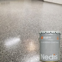 Peinture pour sols en résine époxy haute performance, application facile, liquide avec pinceau et apprêt inclus pour toutes les catégories de sols