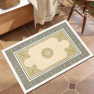 Alfombra de Baño Floral Estilo Americano, Rectangular, de Tierra de Diatomeas, Absorbente, Antideslizante, para Entrada de Baño - Product Image 4