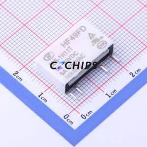 HF49FD/005-1H11T Power Relay SIP,5x20mm Relay 5V 1 Normally Open: 1A (SPST-Normally Open)::: 4 5A-30VDC/5A-250VAC - Product Image 1