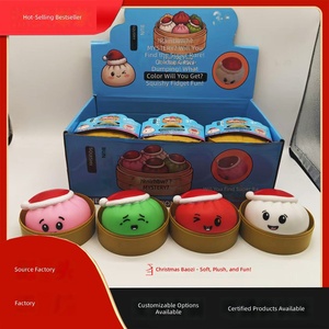 Juguete Antiestrés Divertido con Sonido y Color, para Adolescentes y Adultos, Juguete de Vinilo de Simulación con Gorro Navideño, Venta al Por Mayor - Product Image 1
