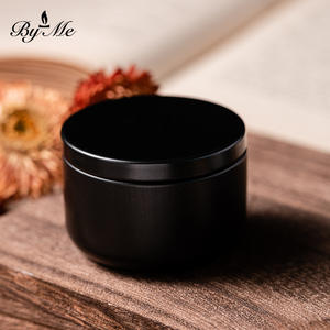 Juego de Velas Aromáticas de Cera de Soya Hechas a Mano con Etiqueta Privada de Lujo, en Frascos Negros, Ideales para Regalo en Acción de Gracias, Diwali <span class=keywords><strong>y</strong></span> Ramadán - Product Image 4