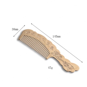 Peine de Metal Dorado con Logotipo Personalizado, Grabado en Relieve, Regalo Promocional, Souvenir, Precio al por Mayor - Product Image 2