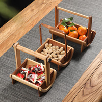 Vintage retro Chinese stijl rechthoekige luxe thee- en snack schaal, fruit- en dessertbord, creatieve huishoudelijke opbergmand