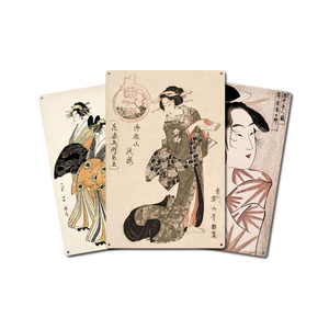 ป้ายโลหะสั่งทำพิเศษ ขนาด 20x30 ซม. ลายร้านน้ำชา ตกแต่งผนังบ้าน ภาพพิมพ์สวยงาม รีสตอร์ดอย่างประณีต ภาพโสเภณีและผู้หญิงญี่ปุ่น - Product Image 1