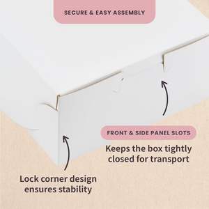 Cajas <span class=keywords><strong>para</strong></span> Pastelería - Caja Clásica Reversible <span class=keywords><strong>para</strong></span> Pastel de 8 Pulgadas, con Clips Laterales Especiales y Cierre Frontal - Product Image 4