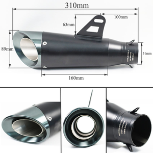 Silenciador para motocicleta, sistema de escape de 51mm - Product Image 2