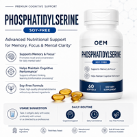 Fabrication OEM/ODM de gélules de phosphatidylsérine personnalisées pour les programmes de bien-être cognitif de marques privées et la vente en gros
