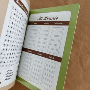 Cuaderno Escolar Ecológico con Costuras Reforzadas, Papel Grueso, Cubierta con Logotipo Personalizado, para Estudiantes, Niños, Playa, Verde, Henry, 18*24cm - Product Image 5