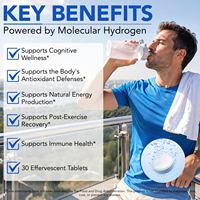 Acentiallabs Advanced Antioxidant Water Enhancer jusqu'à 12 ppm de H2, comprimés d'hydrogène moléculaire pour favoriser un métabolisme sain