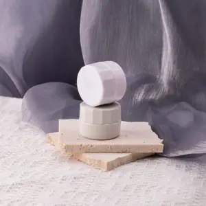 Pot PP de luxe en plastique à double paroi emballage de 5g pot en plastique crème avec lèvre pour ongles pot de poudre acrylique cosmétique