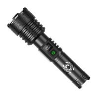 Nouvelle arrivée, vente en gros, lampe torche tactique LED puissante à zoom fort, 4 modes d'éclairage, étanche, rechargeable par USB, pour l'extérieur, IP54