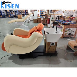 KISEN 2024 Rotatable Black Electric Hairdressing Massage Shampoo Chair <b>Bed</b> with Water Circulation for Sale - Product Image 2