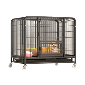กรงสุนัขเหล็กระบายอากาศแข็งแรงสำหรับสุนัขขนาดใหญ่-ใช้ในร่ม - Product Image 4