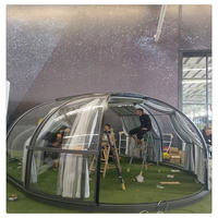 Cadre en aluminium auvent de chambre étoile claire tente de camping géodésique maison dôme tente transparente