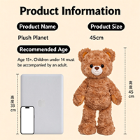 Z Hot Sell Jouets pour machine à griffes, série animaux en peluche, 45 cm, animaux en peluche réalistes et moelleux (Éléphant, Renard, Chien, Vache, Chat, Panda, Singe)