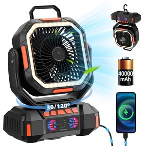 40000mAh Rechargeable Battery Camping Fan <b>Light</b> Oscillating USB Outdoor Car Travel RV Garage Emergency table fans - Product Image 1