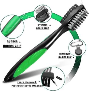 THIODOON Lot de 2 brosses magnétiques puissantes pour clubs de golf, tête de brosse de golf surdimensionnée rétractable de 2 pieds avec <span class=keywords><strong>mousqueton</strong></span>, confortable pour nettoyer les pointes - Product Image 3
