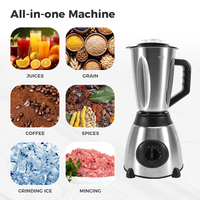 Mixeur Électrique Robuste en Acier Inoxydable 1,5 L pour Smoothies, Appareil de Cuisine Professionnel de Comptoir