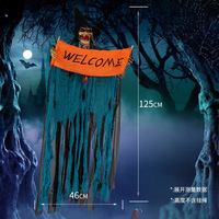 Accessoires suspendus animés de fantôme de sorcière hurlante réaliste pour les décorations de festival de fête d'halloween décorations murales de fête d'éclairage