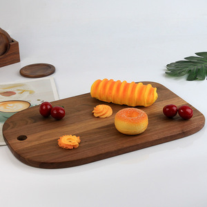 เขียงไม้วอลนัทสีดำ 24x40x1.5 ซม. ทรงกลม ทนทาน สำหรับใช้ในครัว - Product Image 3