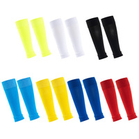 Chaussettes à prise sans pied personnalisées manches protège-tibia en nylon demi-coupe jambe Football Football manches chaussette