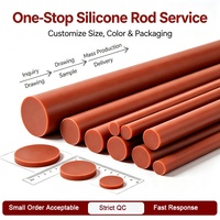 Tige ronde en silicone résistant à la chaleur de haute qualité, diamètre personnalisé, cordon en caoutchouc silicone solide de 1 mm à 50 mm