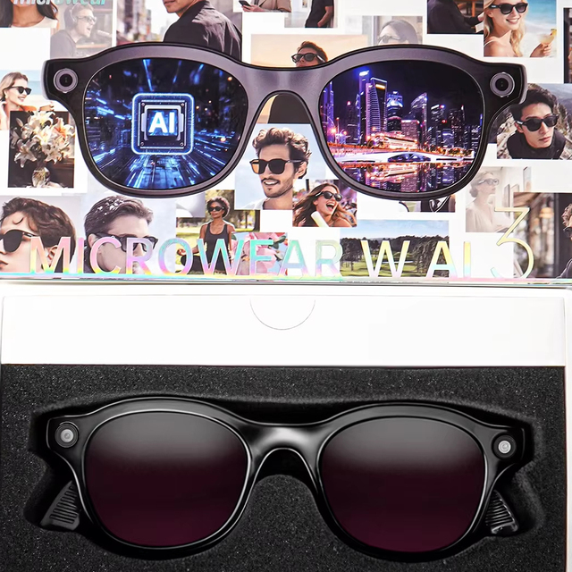 2026 AI3 Smart BT AI Glasses 4K HD Camera with 270mAh Blue Light 800W Anti-Shake Camera Glasses Dual-mic Noise Cancellation