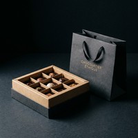 Kotak Hadiah Cokelat 100% Komposabel dengan Pegangan, Ramah Makanan, Terbuat dari Kertas Kraft, Memenuhi Standar Kemasan Ramah Lingkungan EU & AS